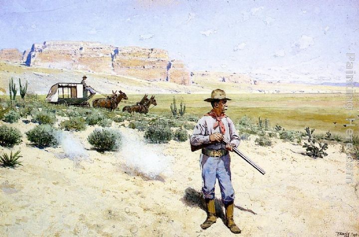 Henry Farny Defending the Stagecoach